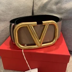 Accessories | Valentino Leather Belt Vlogo Smokey Brown Nero  display picture 2